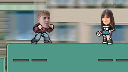Justin Bieber vs. Rebecca Black. Just as crazy as it looks.