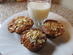 Banana Muffins With Sour Cream and Toasted Almonds