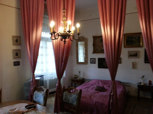The interior of the apartment was in keeping with the old-world ambiance of the neighborhood itself.