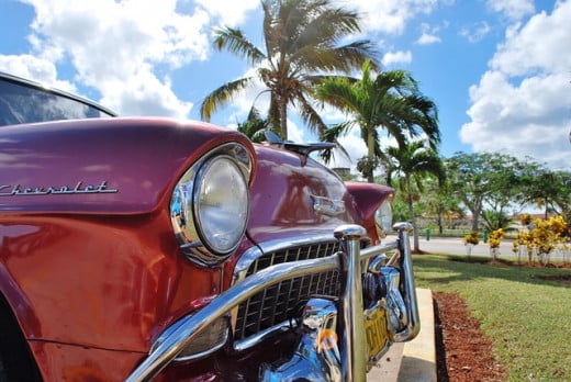 Collectible cars are usual on Cuban streets.