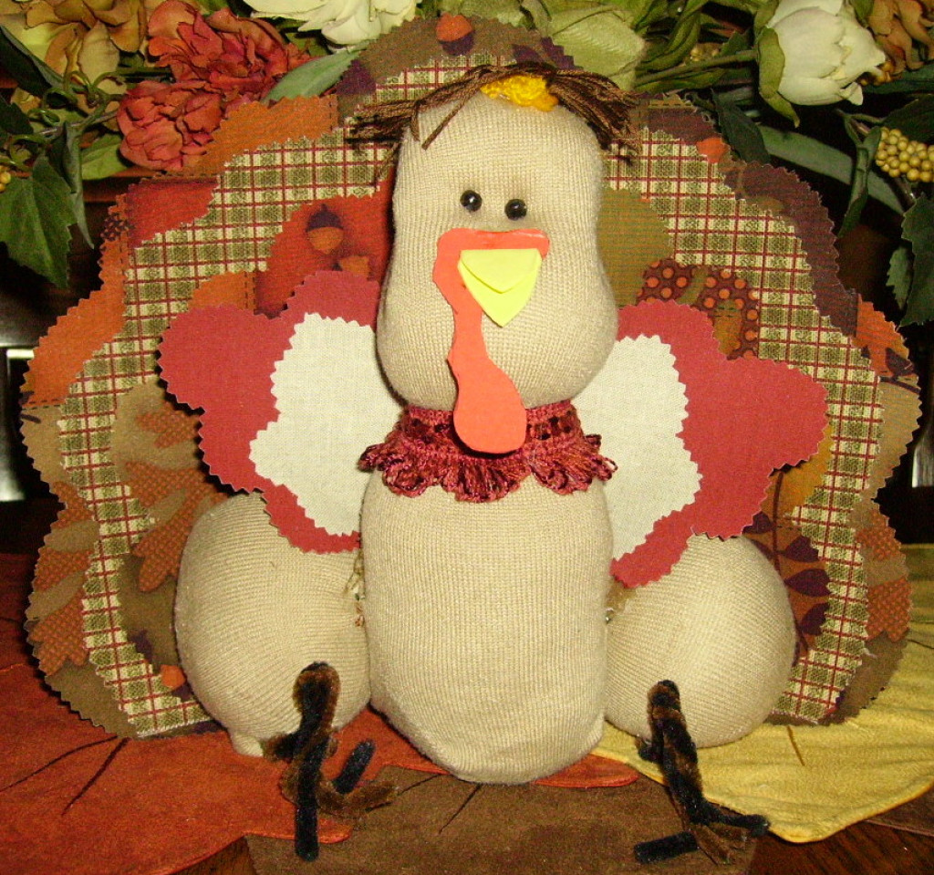 Thanksgiving Turkey Centerpiece Craft : No sew turkey centerpiece craft hubpages