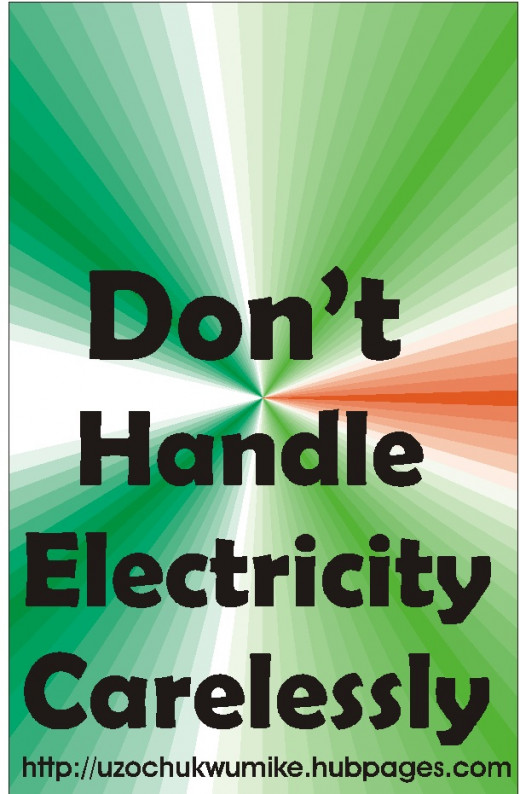 Careless handling of electricity is among the causes of electric shock. Do not handle electricity carelessly. 
