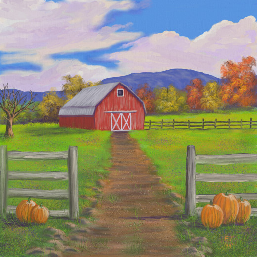 'Fall Harvest' Prints of this painting are available at http://instaprints.com/profiles/1-ellie-taylor.html I painted this in Corel Painter mobile for a contest.