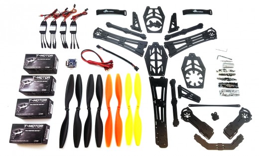 Various spare parts are available in case of a crash