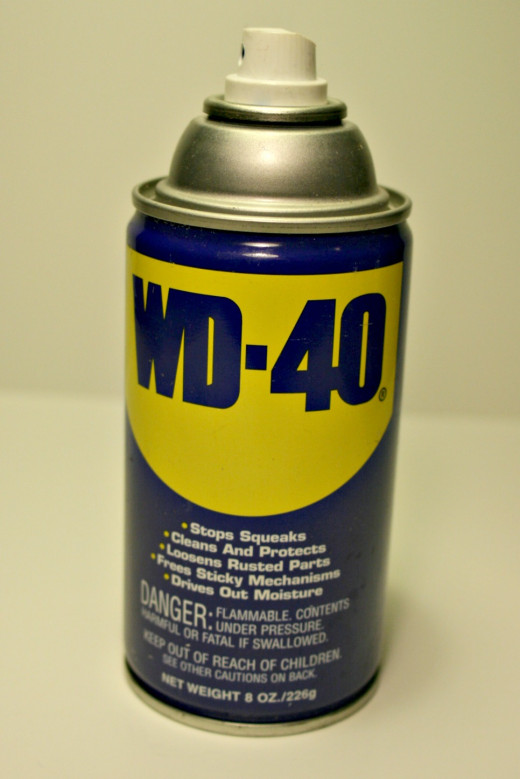 Removing crayon marks from a wall is just one of the household chores for which WD-40 comes in handy.