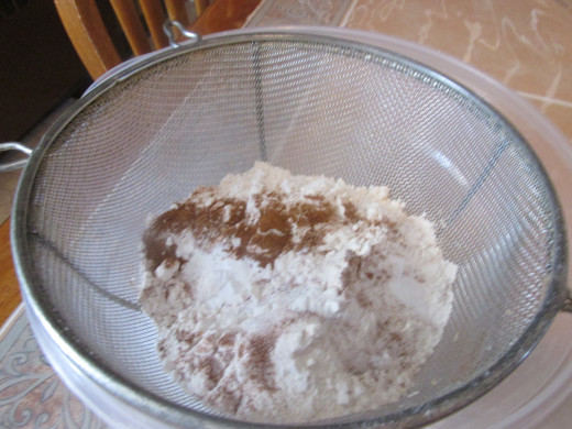 Sifted dry ingredients
