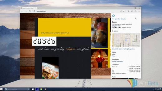 Cortana will not only tell you where the place you are looking for is, but also when it is open and how to make a reservation there