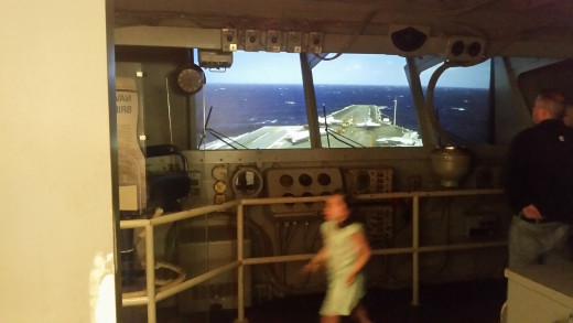 This video and replica shows you what it would be like to see a plane landing on the flight deck of an aircraft carrier, like the one below!