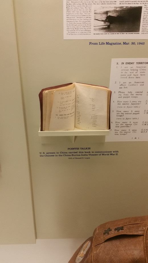 Pilots were also given guide books to help them talk to people in far away countries. They could find a phrase in English, and then point next to it to have someone else read it! 