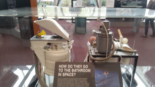 The lunar modules aren't that big... and someone else asked me how they go to the bathroom in their space suits. The answer is easy... Space Toilets! 