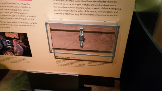 Earth has a 24 hour day... from sun up to sun down. Mars is 24 hours and 39 minutes! When scientists are researchin Mars, they set their watches for 24 hours and 39 minutes instead of our usual time!