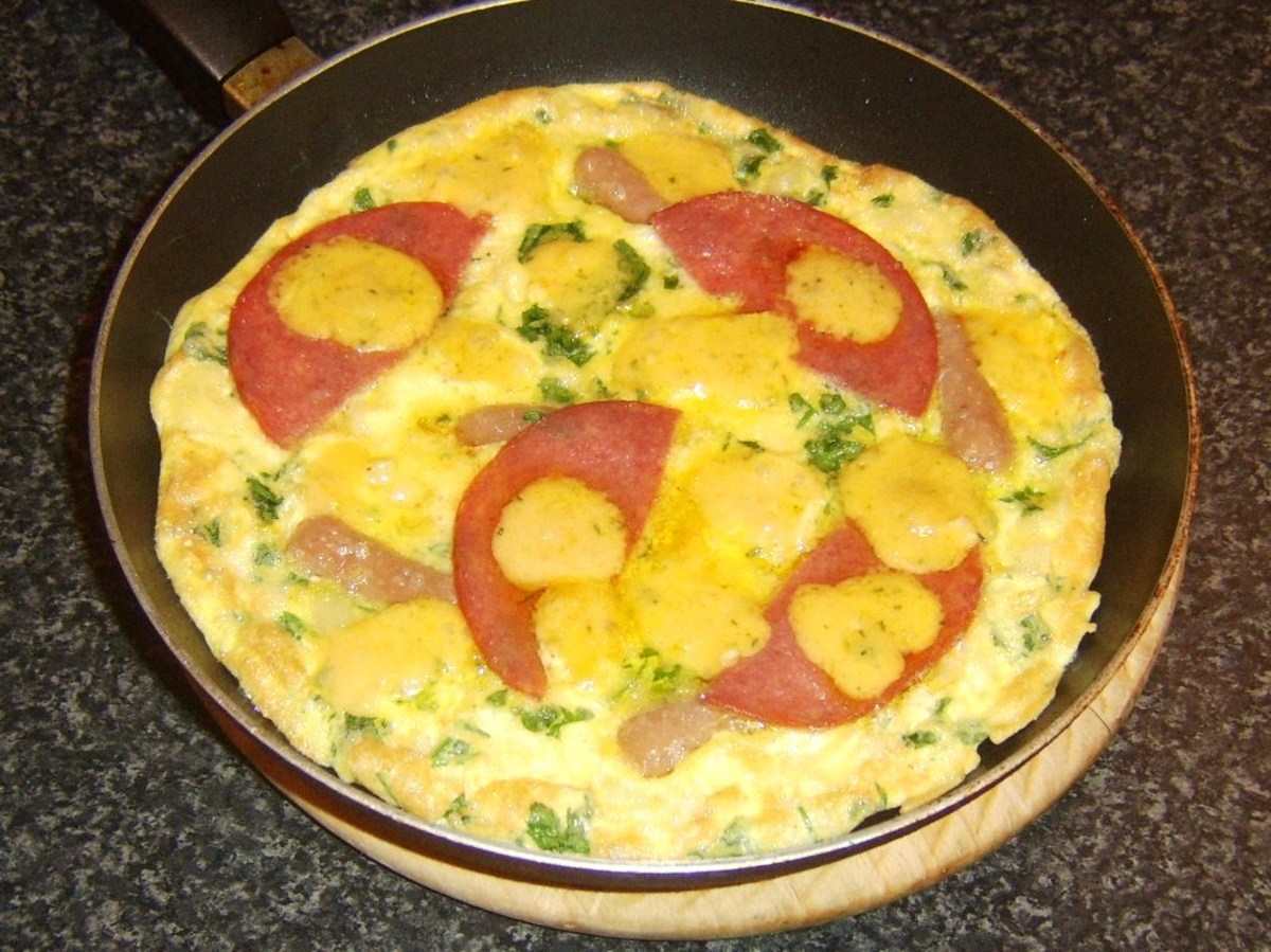 Frittata is cooked and ready for plating