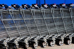 The common things most of the people do with their shopping cart at the store when they are done with it