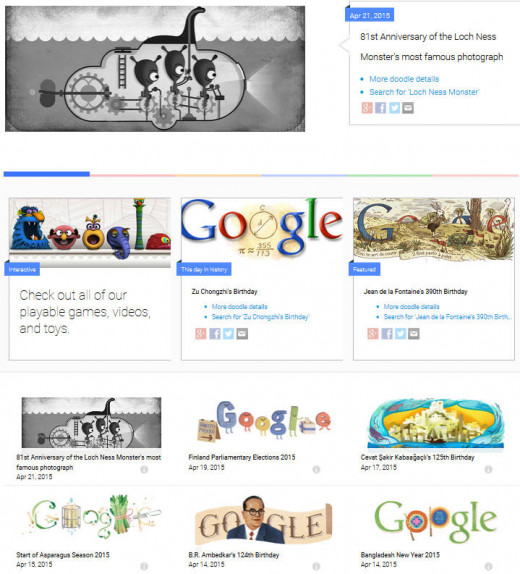 large gallery of custom creative Google icons