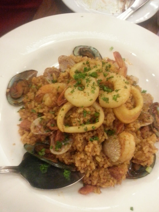 Jambalaya rice with squid