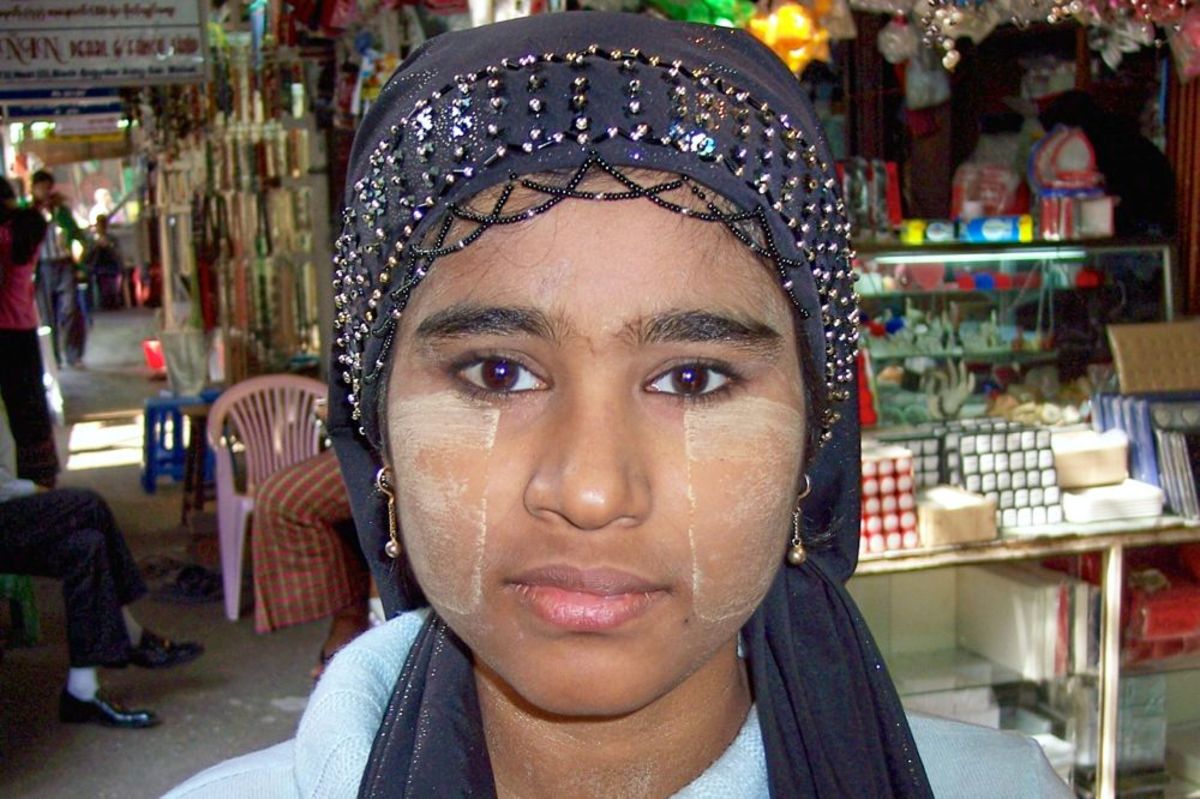Tanaka on the Face of a Myanmar Girl