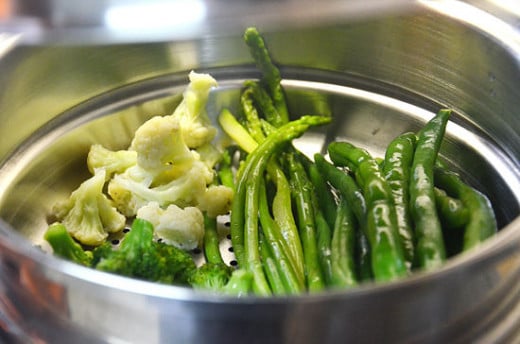 To avoid losing nutrients while cooking, steam vegetables instead of boiling them