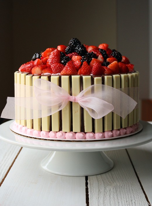This would be a great choice for a little girl's birthday!  I love the white chocolate and berries!!