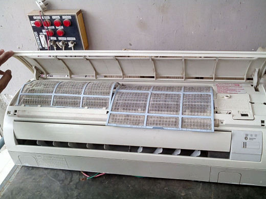 Unit containing cooling coil facilitates breaking of bonds already formed during compression, hence it absorbs heat and produces cooling, hence installed inside the room.
