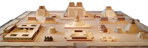 A model of Tenochtitlan as it was prior to Spanish renovations.