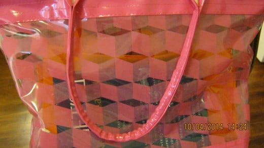 Pink Vinyl Tote Bag