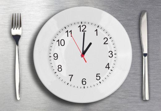 Try and chew slowly and count to 20 each time you eat. You could also try drinking water in between your eating.