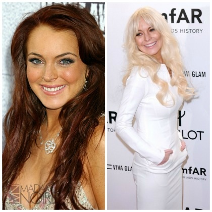 Lohan aged so much her hair turned white.