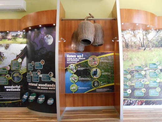 Interesting information on the lives of koalas and other wildlife on display at the Koala Conservation Centre.