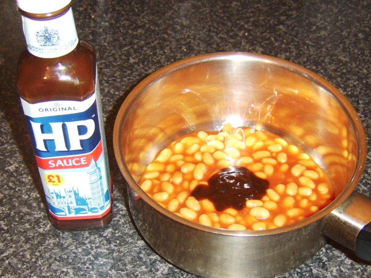 HP Sauce is an optional addition to the beans in tomato sauce