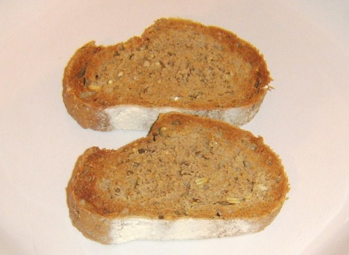 Toast is laid on serving plate