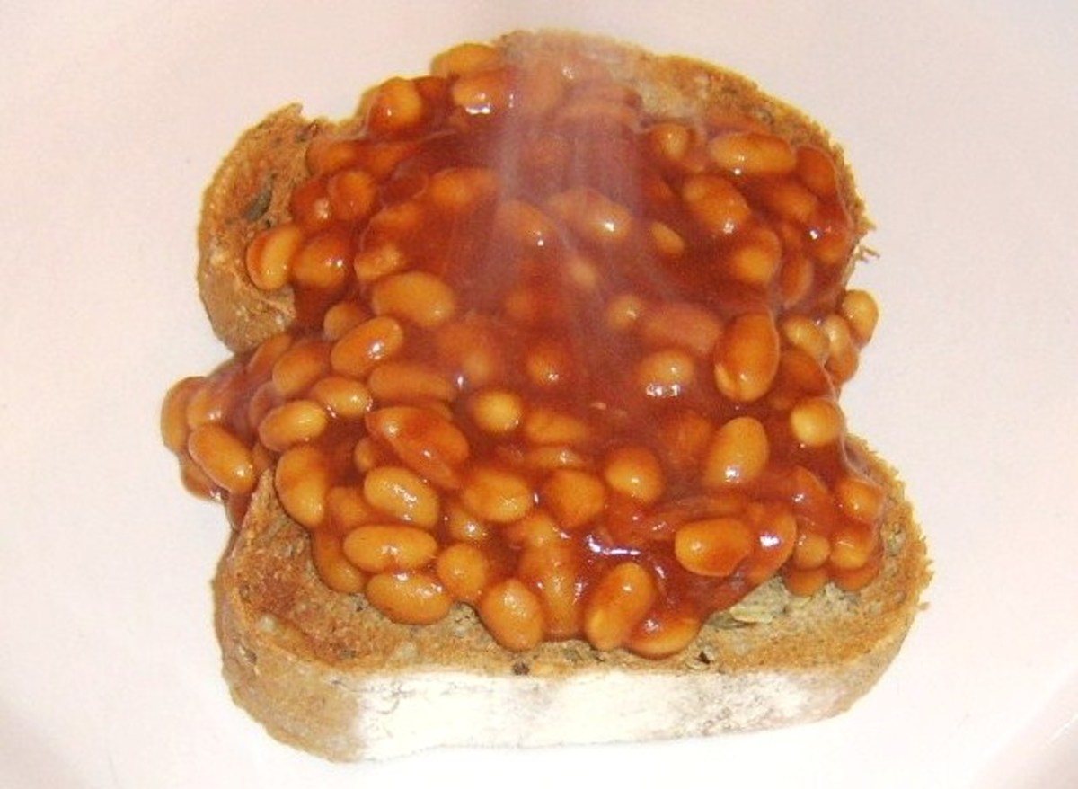 Beans are spooned on to hot toast