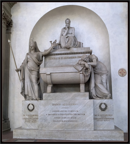 Dante Alighieri's tomb in Florence, Italy. I have actually been to the Basilica where this is located!