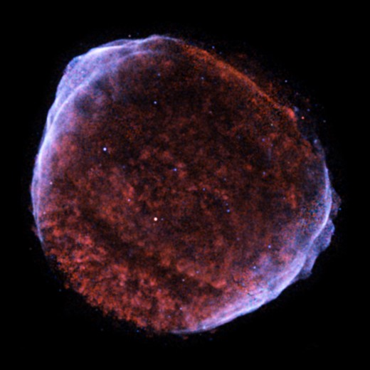Composite image of the supernova remenant of SN 1006.