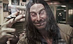 Frank Gallagher (David Threlfall). Be glad he's not your neighbor or, worse still, relative.