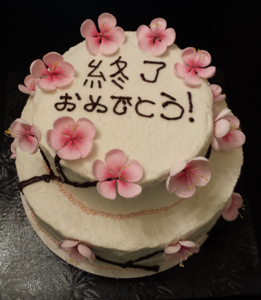 Japanese Cherry Blossom Cake