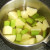 Chopped celery and potato in vegetable stock