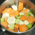 Chopped celery, sweet potato and parsnip