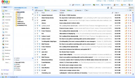 Zoho Mail has a perfectly clean interface but you can always tie it into a desktop client like Microsoft Outlook or Mozilla Thunderbird