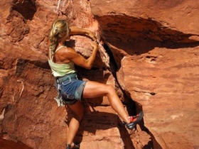 Some of the best rock climbers are women.