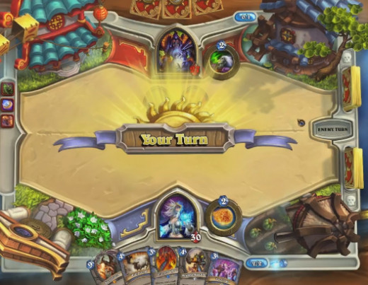 Going into turn 2 with no cards to play against a turn one coin double minion play is bad news for you. This is not what you want to see.