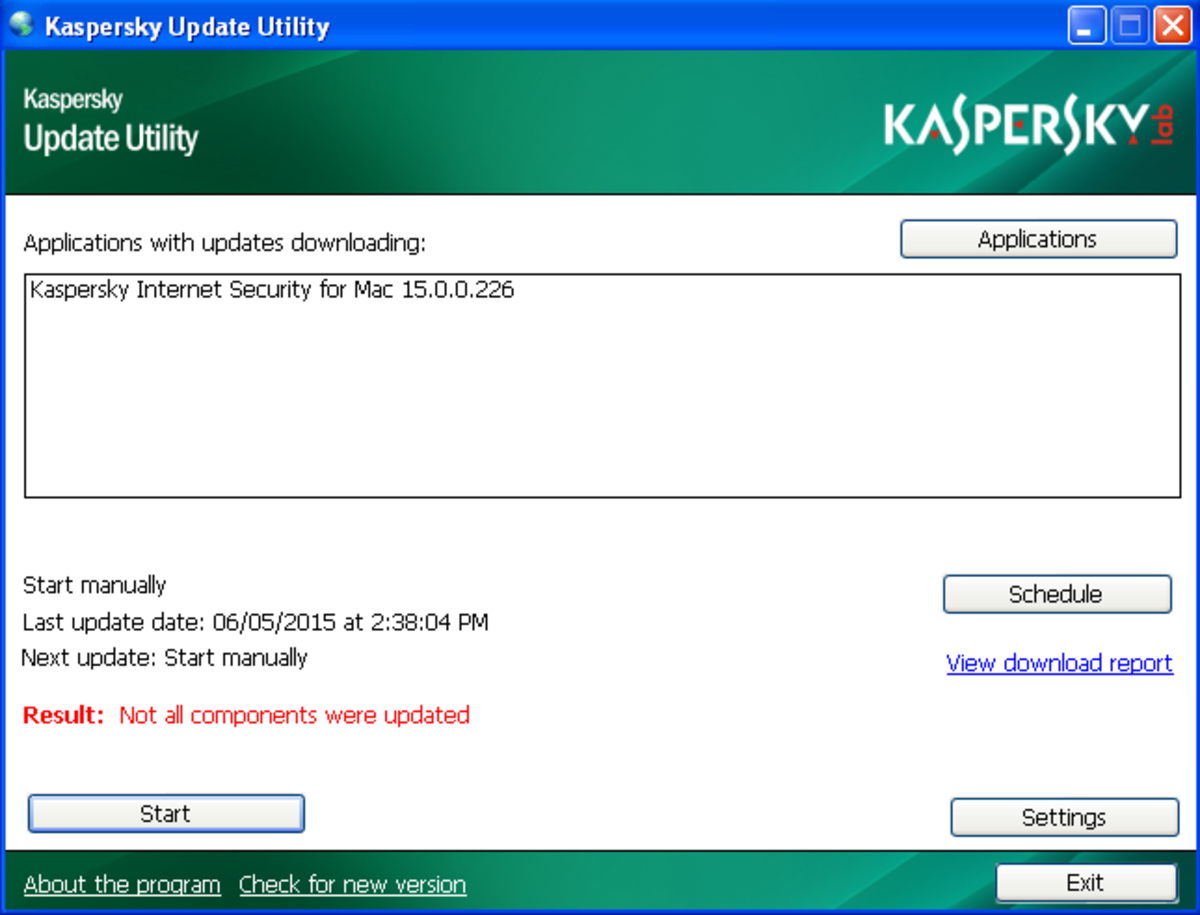 Kaspersky Internet Security Database Update Offline Node