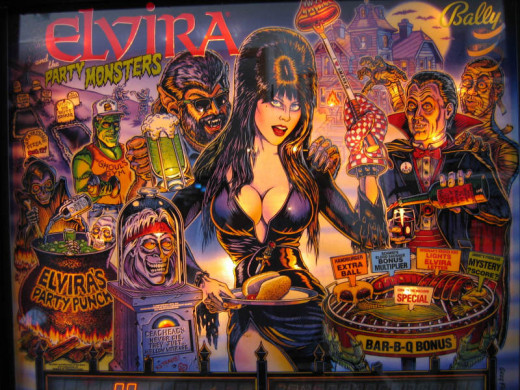 Elvira's pinball machine