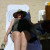 Kathy Lounging and sun tanning at Pinel island Kathy Lounging and sun tanning at Pinel island
