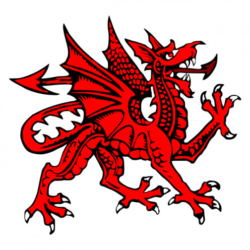 The Welsh dragon who ate the Saxon White Dragon. 