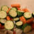 Sprinkle with half the packet of Italian dressing mix. Drizzle with olive oil to lightly coat the veggies. Sprinkle with half the packet of Italian dressing mix. Drizzle with olive oil to lightly coat the veggies.