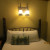 One of the queen sized beds in our room. One of the queen sized beds in our room.