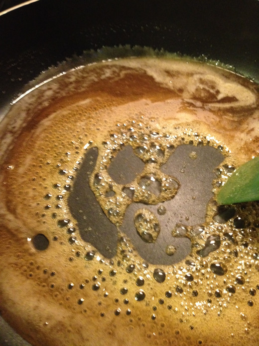 What it looks like when cooking and ready to be removed from heat 