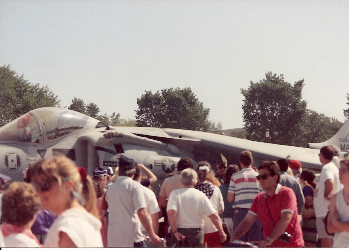 A USMC AV-8B Harrier II, Bu. No. 162943, on display at the Washington Mall, June 1991.