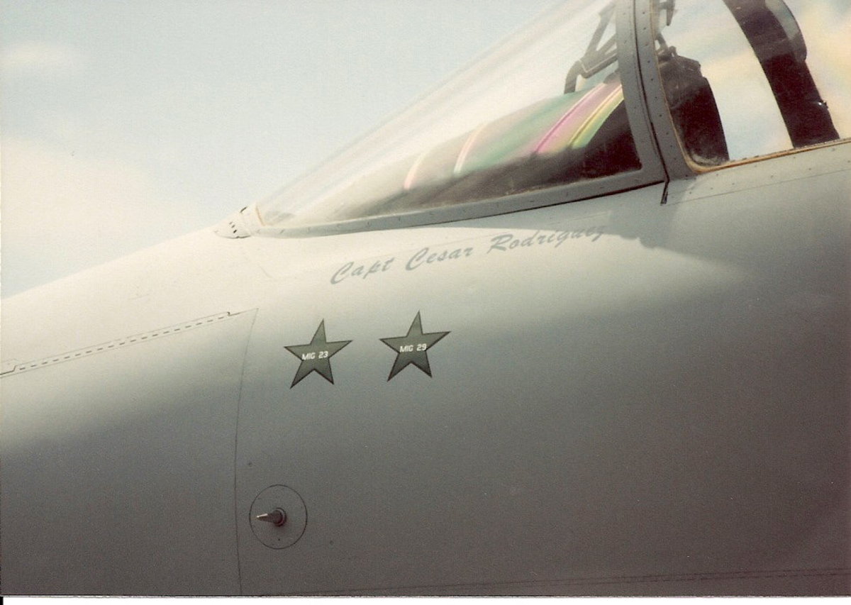 Kill markings of the F-15 AF85-114.  Washington Mall, June 1991.
