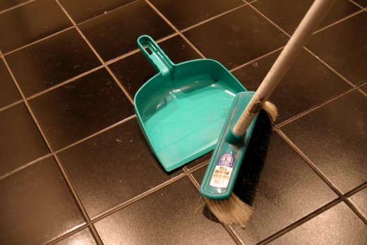 belief: Sweeping the floor during nigh time brings bad luck.